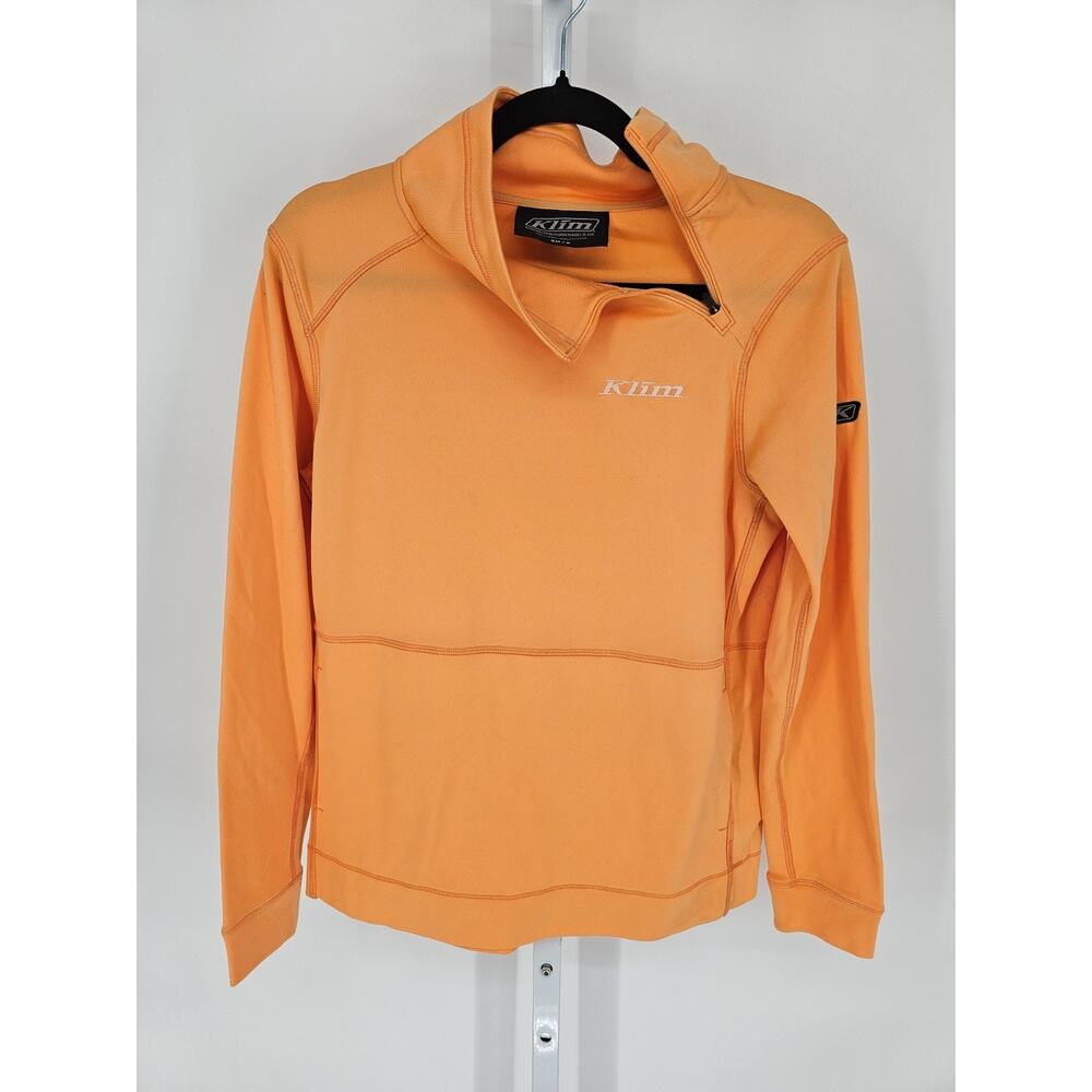 Klim Solitude Asym Pullover Jacket Womens Sz S Pastel Orange Athletic